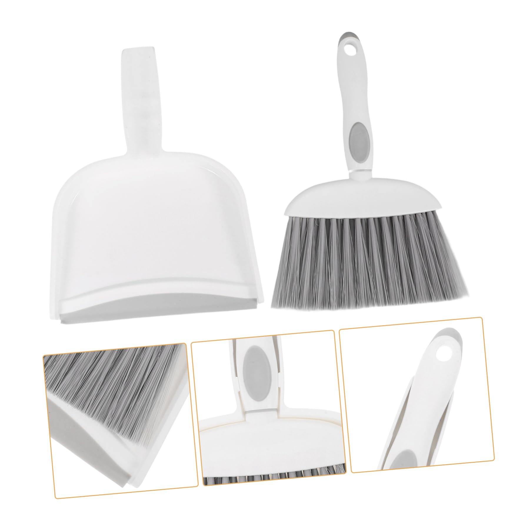 Amosfun 1 Set Mini Broom Dustpan Desktop Dustpan Car Gaps Brush Car Broom Table-top Cleaning Brush Table Whisk Brooms Table Top Brush Small Broom Dustpan Desktop Cleaning Broom Pp