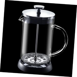 Garneck 1pc Heat Resistant Coffee Pot Household Tea Kettle Tea Brewer Pot Filter Teapot Coffee Filtration Teapot Manual Espresso Machines Press Tea Maker Convenient Coffee Pot Black