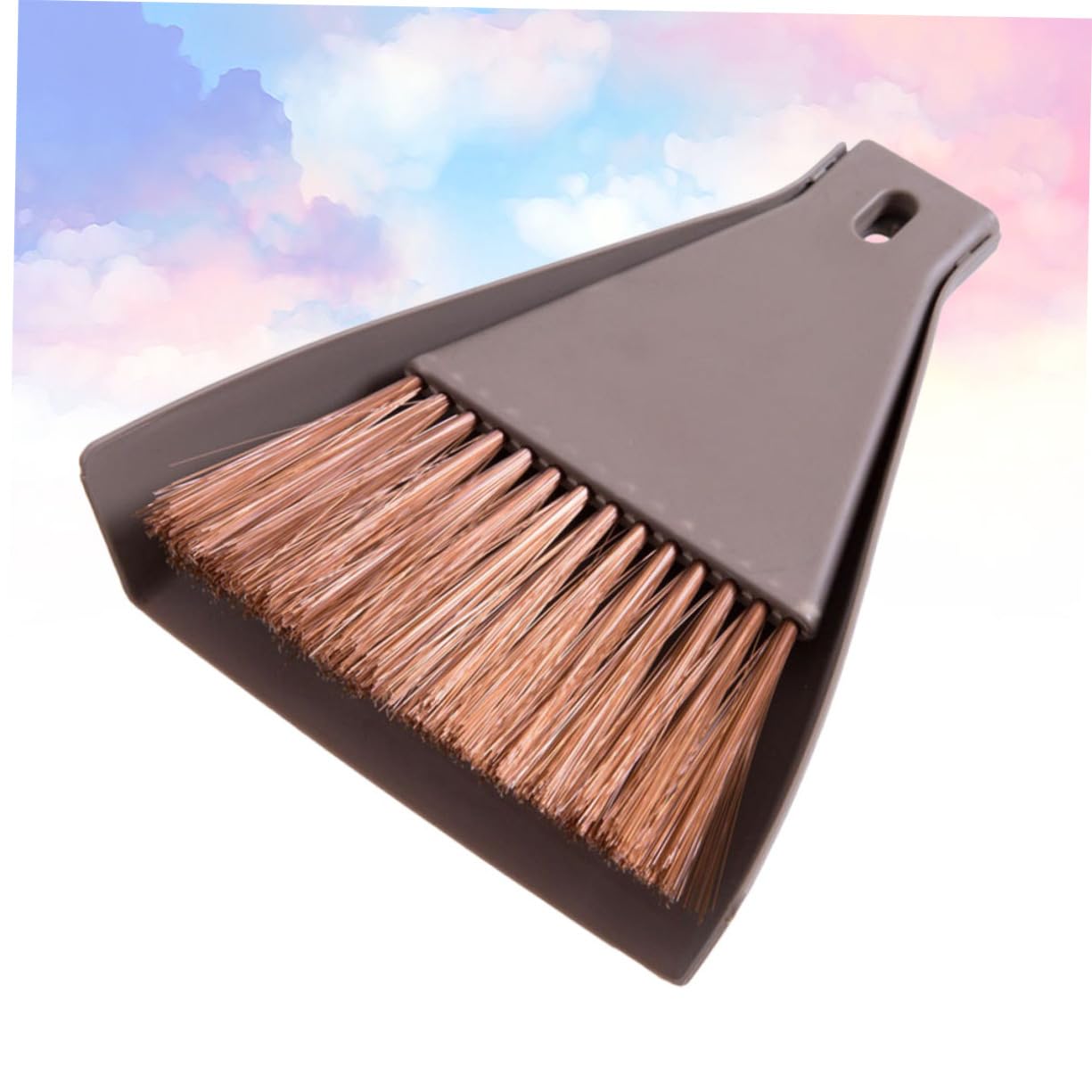 KOMBIUDA 2 Set Mini Brush Dust Sweeper Mini Broom Dustpan Sweeper Broom Desktop Broom Mini Cleaning Broom Mini Table Broom Computer Brush Desktop Cleaning Tools Desktop Sweep Broom Beige