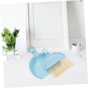 QUMIIRITY 1 Set Broom to Clean up Brooms Automotive Combos Cars Detailing Brush Mini Hand Broom Desktop Cleaning Broom Dustpan and Small Cleaning Brush Mini Broom Dust Pan Keyboard Pp Blue