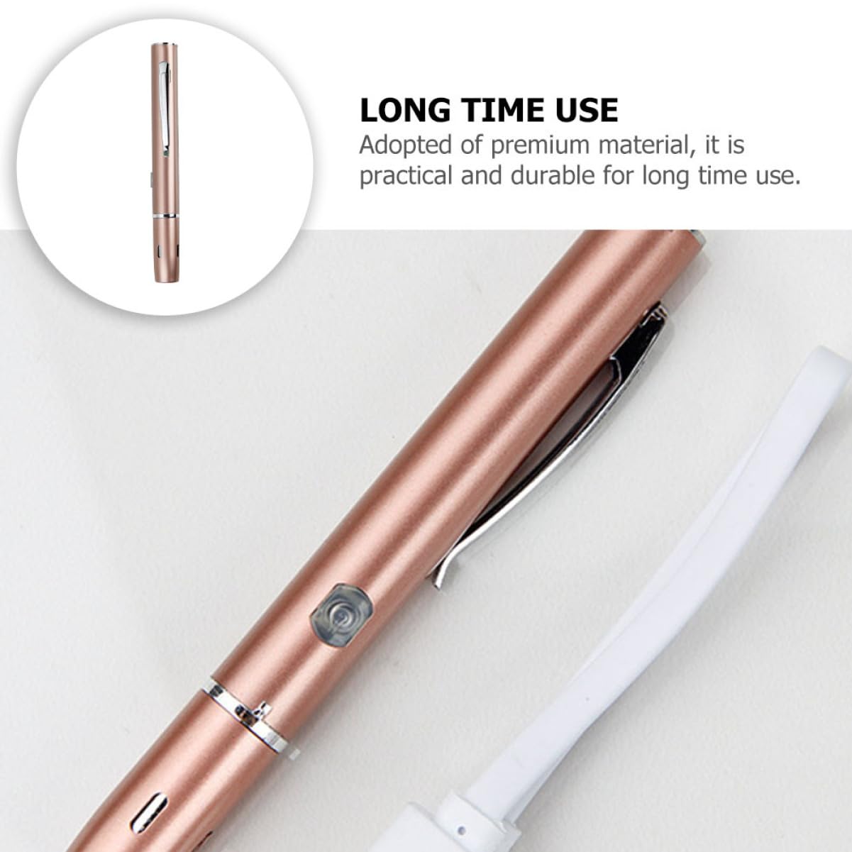 TOKIDNY Medical Flashlight Pen Light for Nurses Examination Pen Light Pocket Torch Rechargeable Flashlight Reusable Flashlight Electric Torch Inspection Light Zinc Alloy