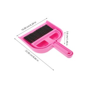 BUTIFULSIC 1 Set Pet Cleaning Tool Ferret Compact Dust Guinea Pig Stuff Block Brooms Broom Handle Squeegee Broom Bunny Cage Liner Hamster Toys Table Whisk Broom Duster Push Broom Rosy Plastic