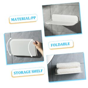 Garneck Set-top Routing Box Wall Mounted Shelves Bathroom Wall Shelves Bathroom Floating Shelf Shelves for Bathroom Stick on Wall Shelf Bathroom Towel Storage Toilet Seat Covers Pp White