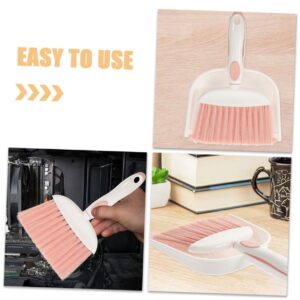 CONGARTENO 1 Set Mini Broom Dustpan Cleaning Brush Dustpan Detailing Brush Small Broom and Dustpan Mini Cleaning Brush Pet Nest Cleaning Tool Kitchen Stove Shovel Desktop Sweep Broom Car Pp