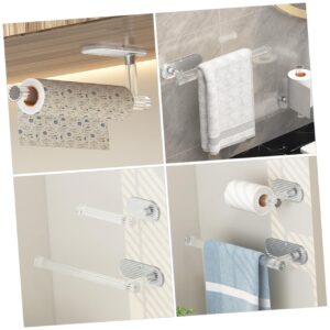 BUGUUYO 2pcs Nail Towel Rack Kitchen Towel Bar Towel Rack for Bathroom Hand Towel Bar Bathroom Towel Holder Bath Towel Hanger Kitchen Hand Towel Holder Towel Ring Acrylic Transparent