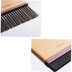 SOESFOUFU 1 Set Cage Cleaner Desktop Cleaning Broom Soft Bristle Broom Cleaning Brushes for Household Use Mini Broom Dustpan Keyboard Cleaning Brush Household Cleaning Yellow