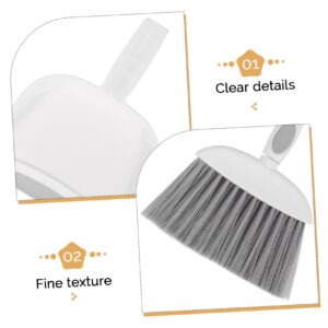 Mikinona 1 Set Mini Broom Dustpan Small Brush and Dustpan Desk Waste Broom Car Detailing Brush Small Broom Brush Car Vent Cleaner Car Interior Cleaning Brush Car Gaps Brush Car Broom Pp