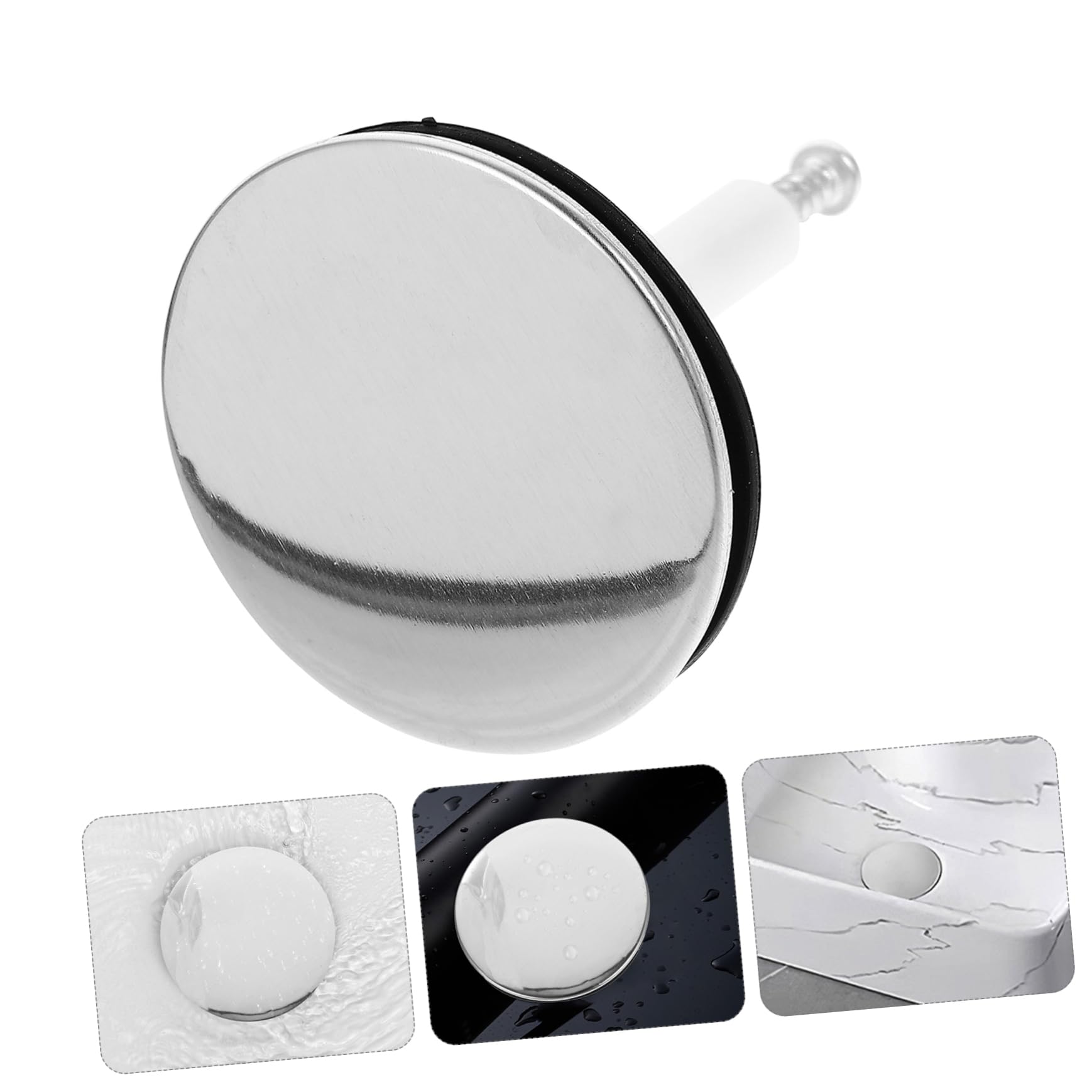 WOONEKY Bath Sink Plug Bath Drain Plug Tub Drain Stopper Bathroom Bathtub Plug Sink Basket Replacement Bathtub Basin Supplies Kitchen Sink Filter Sink Food Strainer Bath Tub Plug Plastic