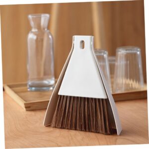 KOMBIUDA 2 Set Mini Brush Dust Sweeper Mini Broom Dustpan Sweeper Broom Desktop Broom Mini Cleaning Broom Mini Table Broom Computer Brush Desktop Cleaning Tools Desktop Sweep Broom Beige