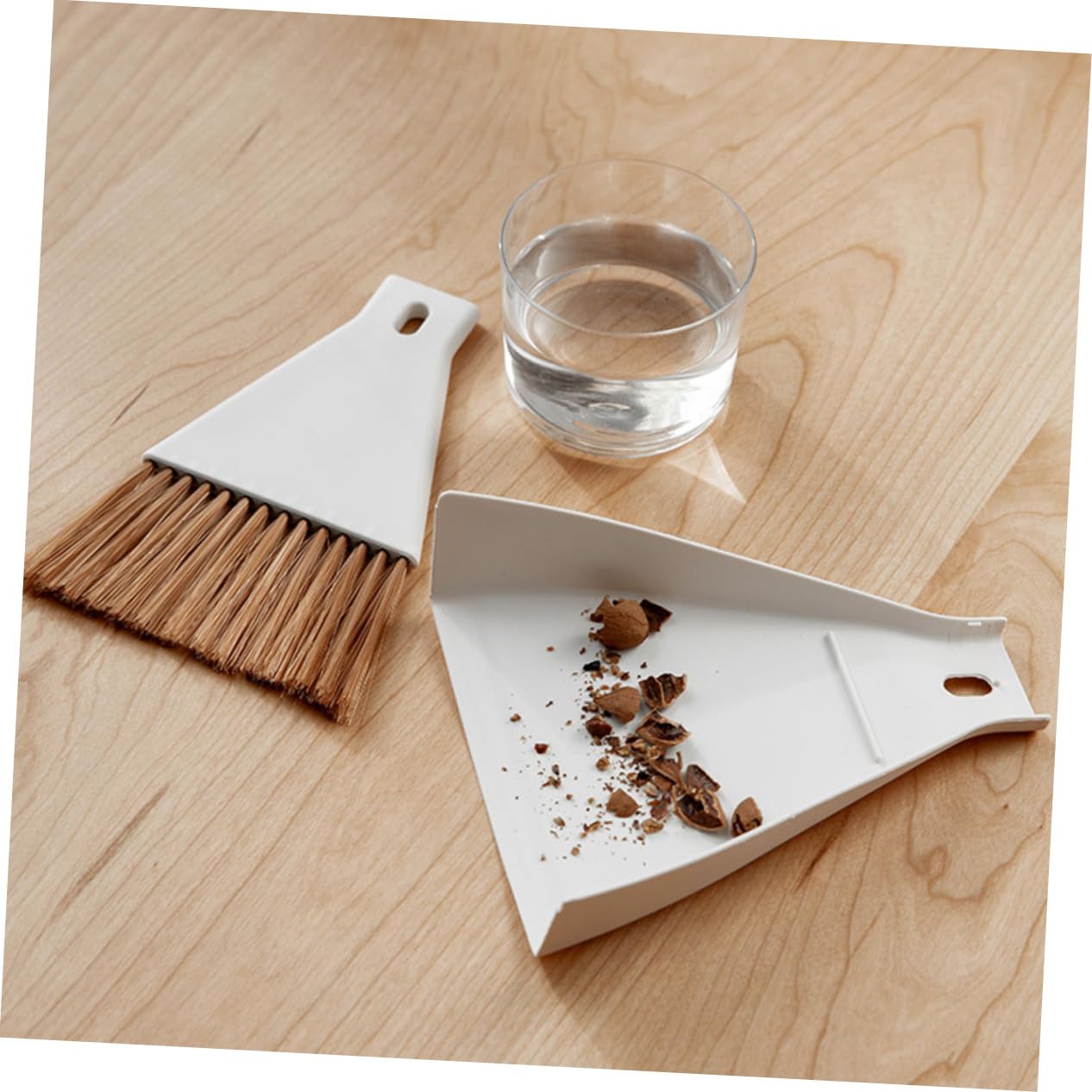 KOMBIUDA 2 Set Mini Brush Dust Sweeper Mini Broom Dustpan Sweeper Broom Desktop Broom Mini Cleaning Broom Mini Table Broom Computer Brush Desktop Cleaning Tools Desktop Sweep Broom Beige