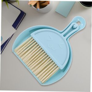 QUMIIRITY 1 Set Broom to Clean up Brooms Automotive Combos Cars Detailing Brush Mini Hand Broom Desktop Cleaning Broom Dustpan and Small Cleaning Brush Mini Broom Dust Pan Keyboard Pp Blue