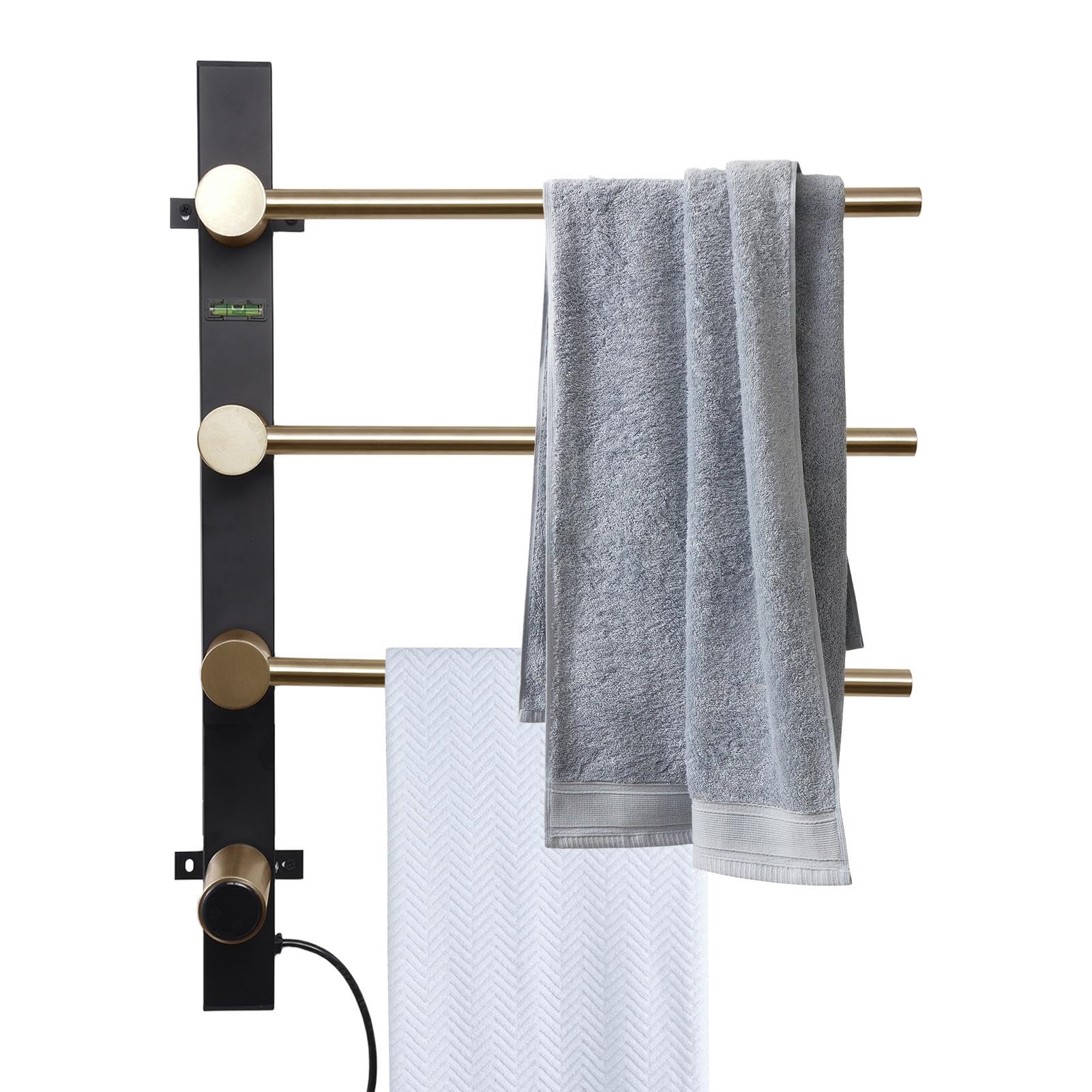 Heated Towel Rack - Space-Saving 3-Bar Towel Warmer & Rack - Warming Rod with Fast Heating for Hotels Swimming Centers Kitchens