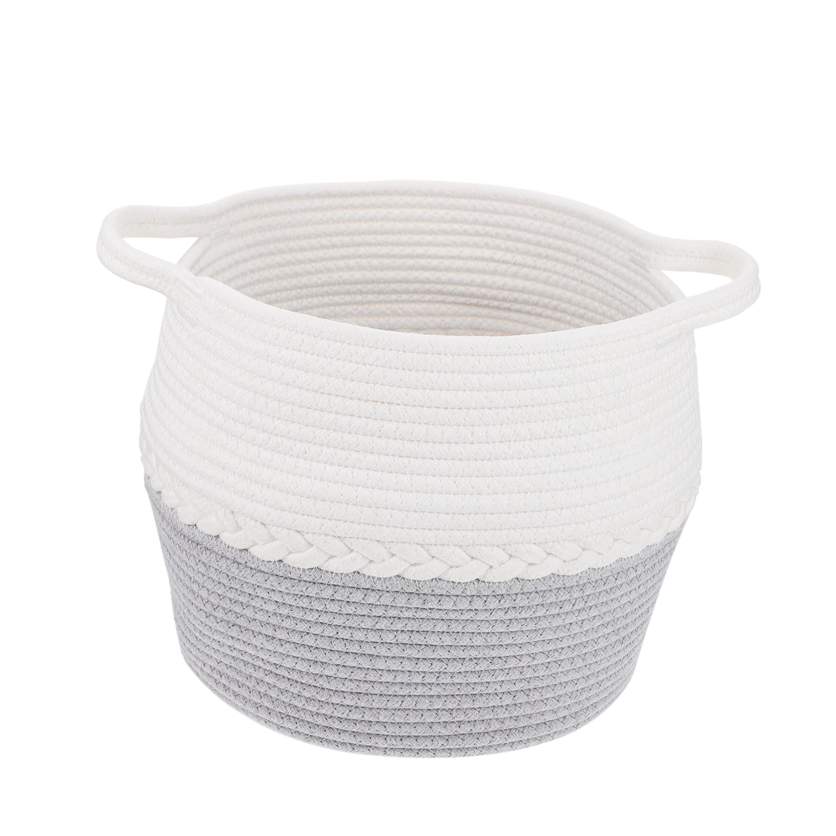 VILLFUL 1pc Rope Storage Basket Decorative Storage Bins Weave Basket Round Laundry Basket Large Storage Bin Woven Hamper Blanket Holder Storage Baskets Lovely Storage Holder Cotton Rope