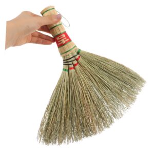 BCOATH Handle Duster Household Woven Broom Household Duster Home Cleaning Tools Handheld Broom Mini Dustpan and Brush Household Brooms Desktop Mini Broom Broom Sorghum Grass