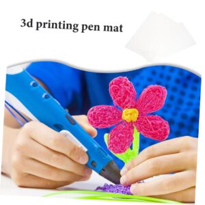 NUOBESTY 10pcs Printing Pen Copy Board Transparent Drawing Board 3D Drawing Paper Templates Drawing Tool Basic Template Painting Mat Drawing Board for 3D Printing Pen White PVC