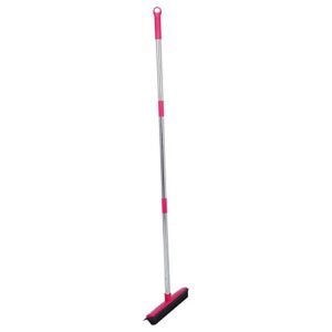 multifunction telescopic floor carpet broom, pet hair dust removal cleaner, sweeper, tools (pink)