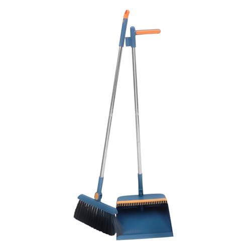 FOYTOKI 1 Set Household Supplies Cleaning Tool Garbage Sweeping Tool Garden Broom Refuse Dustpan Standing Household Broom Cleaning Broom Sweeping Dustpan Broom Dustpan Kitchen Plastic