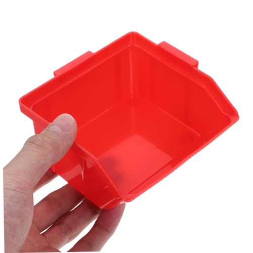 HONMEET 5pcs Red Small Parts Organizer Hardware Storage Rack Storage Boxes Abs Garage Storage System