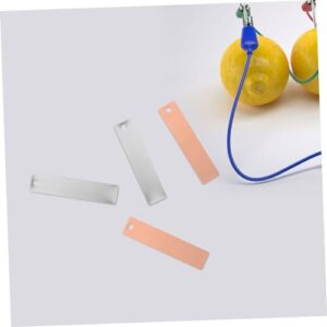 KOMBIUDA 8 Pairs Zinc Strip for Fruit Battery Experiment Copper Zinc Plates Experiment Supplies Electrode Strip for Electroplating Zinc