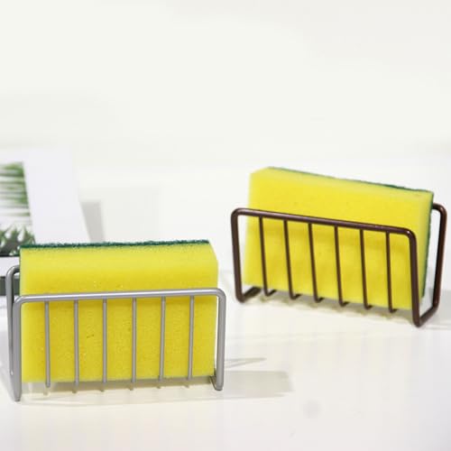 Psdndeww Kitchen Sink Drain Rack Sponge Draining Basket Container Accessory Supplies for Bathroom Countertop Cloth Rack