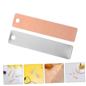 KOMBIUDA 8 Pairs Zinc Strip for Fruit Battery Experiment Copper Zinc Plates Experiment Supplies Electrode Strip for Electroplating Zinc