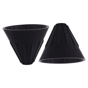 jewedeco 2 pcs coffee funnel espresso tamper station espresso coffee machine silicon coffee coffee filter cup manual coffee filter tea brewing filter silicon tea black