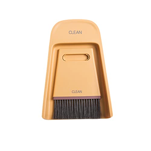 SOESFOUFU Household Broom and Dustpan Key Board Broom Household Broom Dustpan Dog Dust Brush Table Broom and Dustpan Desktop Mini Broom Soft Bristle Broom Countertop Dustpan Dust Pan Yellow