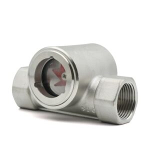 UQWXOUGFO 1/4 "3/8" 1/2 "3/4" 1 "1-1/2" 2 "BSPT Internal Thread 304 Stainless Steel Window Mirror Flow Indicator with Impeller, Oil-Water(3/4")