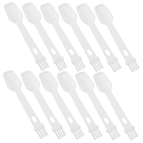 Amosfun 12pcs Grinder Cleaning Brush Espresso Ground Coffee Espumador De Leche Practical Coffee Bean Spoon Coffee Beans Espresso Coffee Grinder Brush Tea Spoon Coffee Measuring Pp White