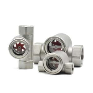 uqwxougfo 1/4 "3/8" 1/2 "3/4" 1 "1-1/2" 2 "bspt internal thread 304 stainless steel window mirror flow indicator with impeller, oil-water(3/4")