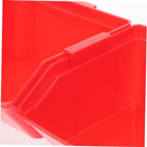 HONMEET 5pcs Red Small Parts Organizer Hardware Storage Rack Storage Boxes Abs Garage Storage System