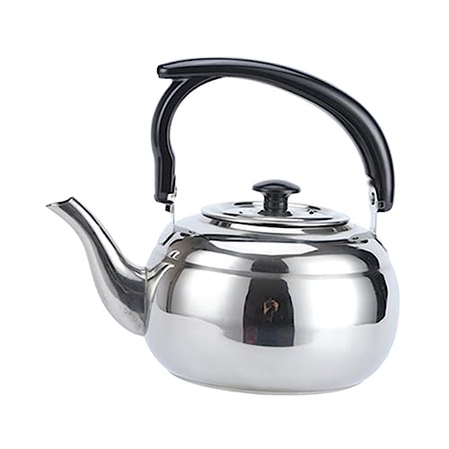 GRIRIW Stainless Steel Teapot Travel Kettle Water Boiling Container Teapot Spout Filter Hiking Stove Water Heating Kettle Espresso Machine Travel Water Kettle Coffe Filters Silver