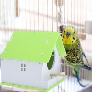 BCOATH Birds Supplies Budgie Nest Bird Breeding Nesting Bird Incubation Nest Birds Nest Bird Cages Bird Feeder House Bird Breeding House Bird House Bird Hideout Parrot House Green