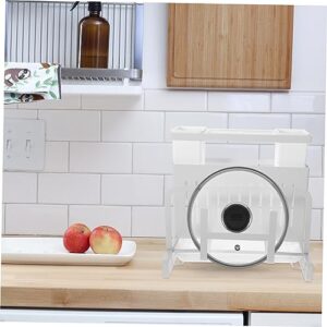 Hoement Knife Holder Dish Drying Racks Kitchen Accessory Display Stand Silverware Draining Chopstick Cage Kitchen Cabinet Organizer Household Rack Desktop Holder Blocks White Carbon Steel