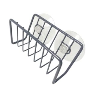 Jesscasday Kitchen Sink Drain Rack Hollow Draining Holder Metal Wrought Iron Shelf for Bath Dishwashing Cloth Soap Collection