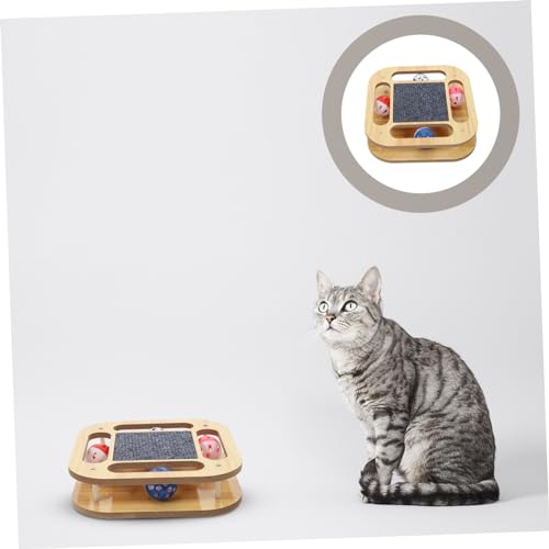 TOGEVAL Cat Scratching Post Cat Playing Board Cat Scratcher Rugs Cat Scratch Board Cat Amusement Turntable Cat Scratch Mats Kitten Corrugated Cat Scratcher Houses Pet Cat Turntable Cloth