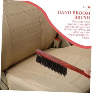 MUCKLILY Long Handle Bed Brush Brushes Cleaning Brush Broom Dusting Brush Sofa Dust Brush Upholstery Brush Car Brush Clothes Brush Bench Brush Hand Brush Dust Remover Brush Brown Wood