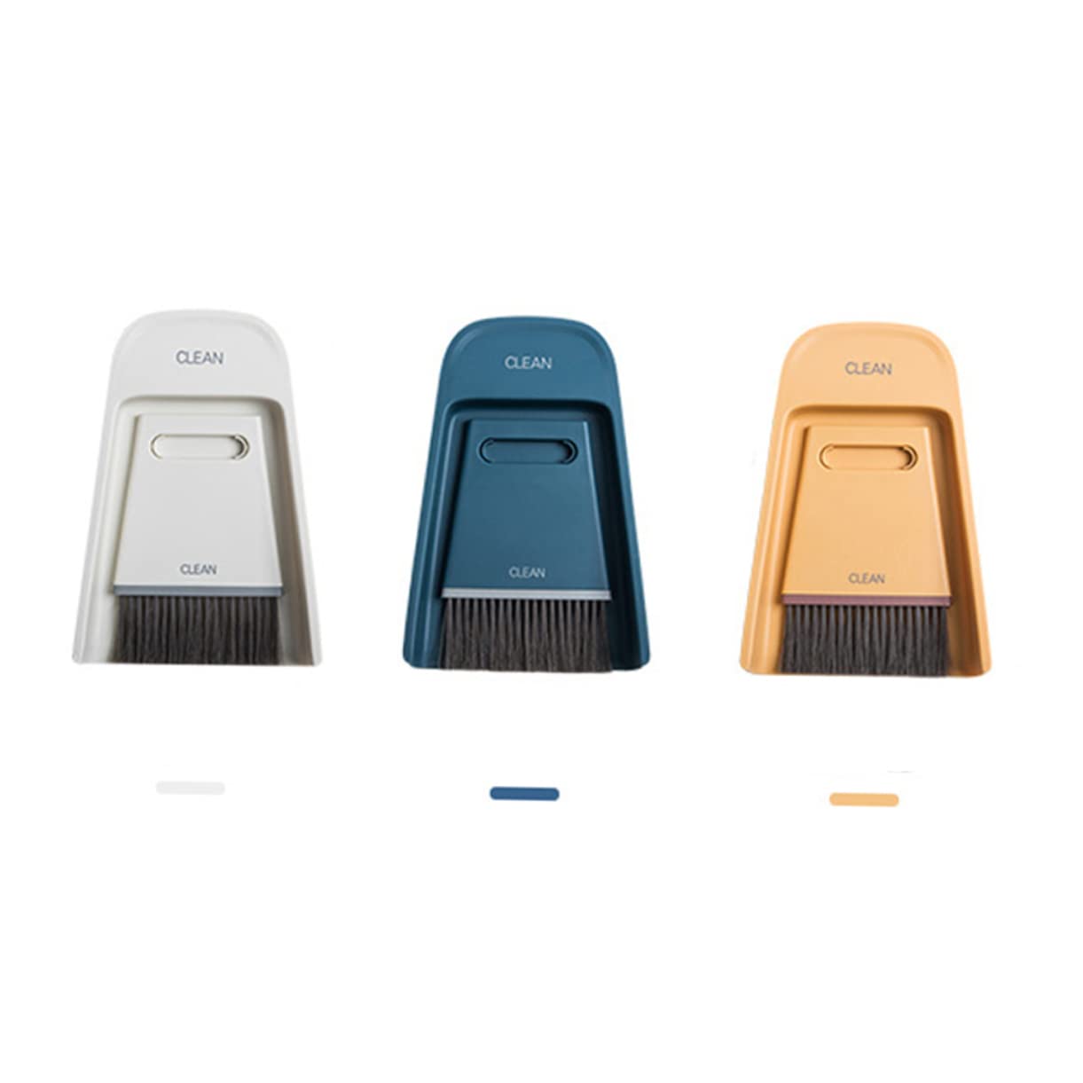 GOOHOCHY Household Broom and Dustpan Soft Bristle Broom Car Dustpan and Broom Office Supplies Mini Hand Broom Table Broom and Dustpan Mini Broomstick Desktop Sweep Cleaning Brush Yellow