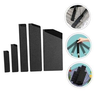 GRADENEVE 5pcs Blade Protection Jacket Knife Guards Kitchen Cutter Sheathes Kitchen Accessory Blade Protectors Knife Protectors Kitchen Guard Cutter Protector Sleeve Cutter Guards Black Abs