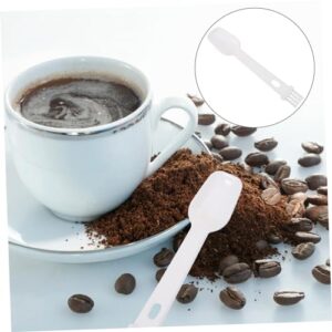 Amosfun 12pcs Grinder Cleaning Brush Espresso Ground Coffee Espumador De Leche Practical Coffee Bean Spoon Coffee Beans Espresso Coffee Grinder Brush Tea Spoon Coffee Measuring Pp White