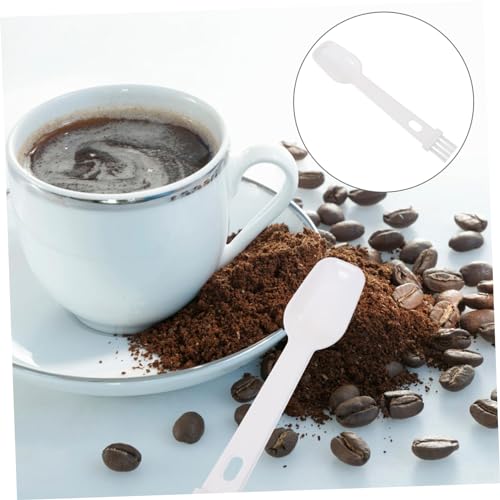 Amosfun 12pcs Grinder Cleaning Brush Espresso Ground Coffee Espumador De Leche Practical Coffee Bean Spoon Coffee Beans Espresso Coffee Grinder Brush Tea Spoon Coffee Measuring Pp White