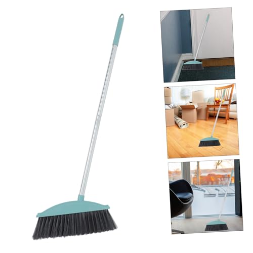 Ipetboom Outdoor and Indoor Broom Heavy Duty Floor Cleaning Broom with Long Handle Floor Sweeping Broom Long Handle Stainless Steel Indoor Broom