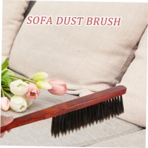 MUCKLILY Long Handle Bed Brush Brushes Cleaning Brush Broom Dusting Brush Sofa Dust Brush Upholstery Brush Car Brush Clothes Brush Bench Brush Hand Brush Dust Remover Brush Brown Wood