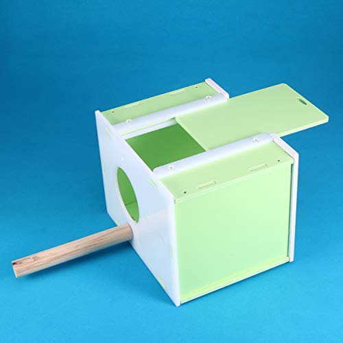 BCOATH Birds Supplies Budgie Nest Bird Breeding Nesting Bird Incubation Nest Birds Nest Bird Cages Bird Feeder House Bird Breeding House Bird House Bird Hideout Parrot House Green