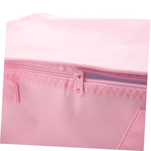 CRILSTYLEO Cake Insulation Bag Insulated Food Carrier Food Warmer Bag Beverage Cake Packing Insulated Bag Hanging Mesh Holder Clothespin Basket Bag Packaging Reusable Door Non-woven Bags Pink