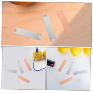 8 Pairs Battery Electrode Sheet Batteries Zinc Electrode Strip Zinc Plates Battery Experiment Materials Anode for Zinc Electroplating Zinc Anode DIY Fruit Battery Materials Copper HOOTNEE