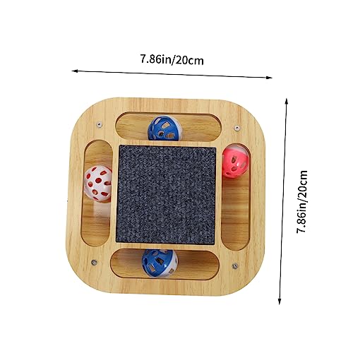 TOGEVAL Cat Scratching Post Cat Playing Board Cat Scratcher Rugs Cat Scratch Board Cat Amusement Turntable Cat Scratch Mats Kitten Corrugated Cat Scratcher Houses Pet Cat Turntable Cloth