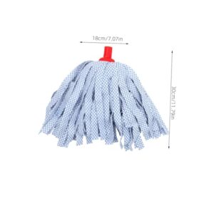 GARVALON 2pcs Mop Replacement Head Commercial Mop Head Cleaning Accessories Commercial Cut End Cotton Mop Clip Style Mop Accessories Cloth Mop Refill Non-Woven Mop Heads Mops