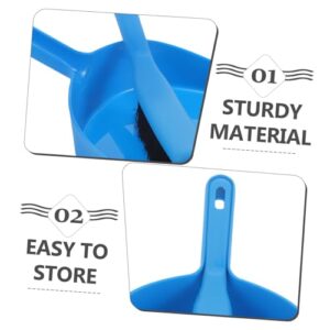 Sosoport 4 Sets Plastic Pool Table Cleaning Kit Mini Broom and Dustpan Blue Car Vent Cleaner Cleaning Small Dustpan