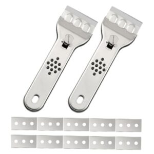 secfou 1 set tile stain removal shovel paint scraper stainless spatula cleaning scraper sticker labels floor scraper scrapers for stains car window cleaner tool stainless steel silver